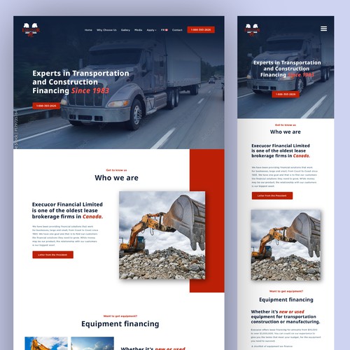 Website Design for financing company