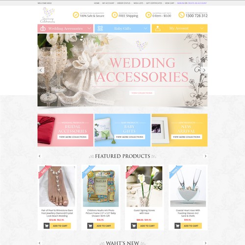 fun feminine Design will win this Contest for Stunning Celebrations Wedding/giftware website