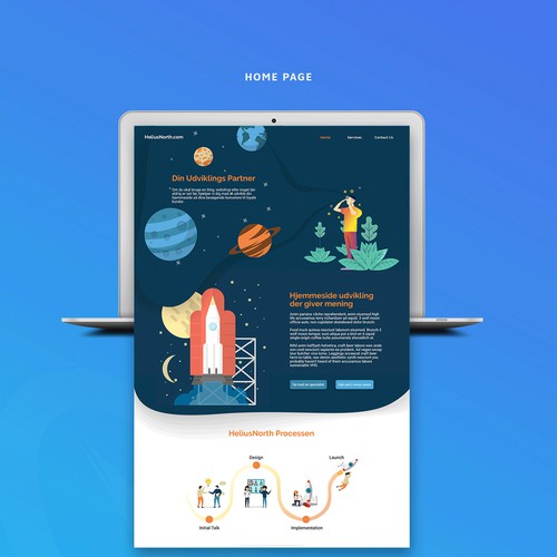 Space Themed Website Design