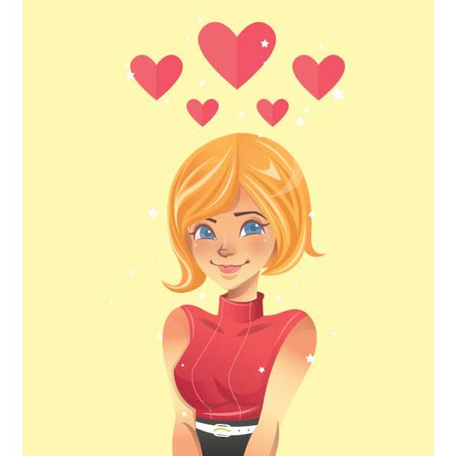 Girl mascot Illustration