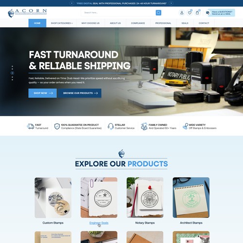 Revamp Acorn Sales: Homepage & About Us Redesign Challenge