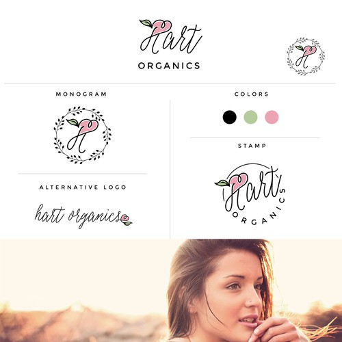 Doodle‑style logo concept for a wellness brand.