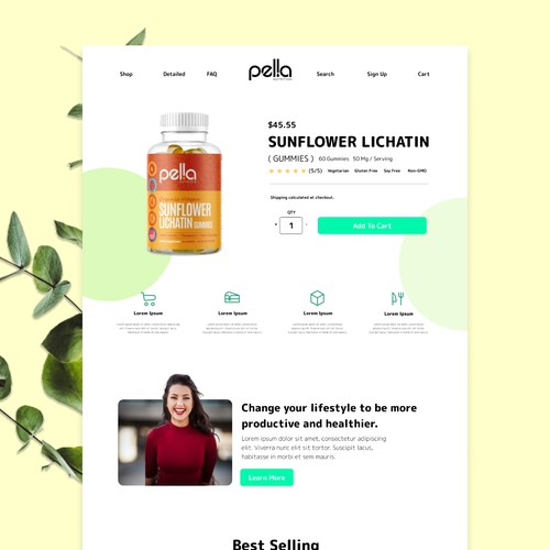 simple concept for nutrition online shop