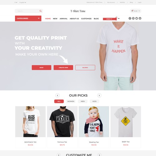 E-commerce store design