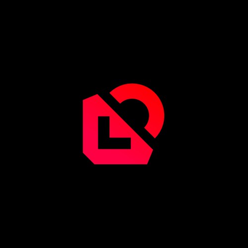 Abstract Speaker Logo with Letter L and D