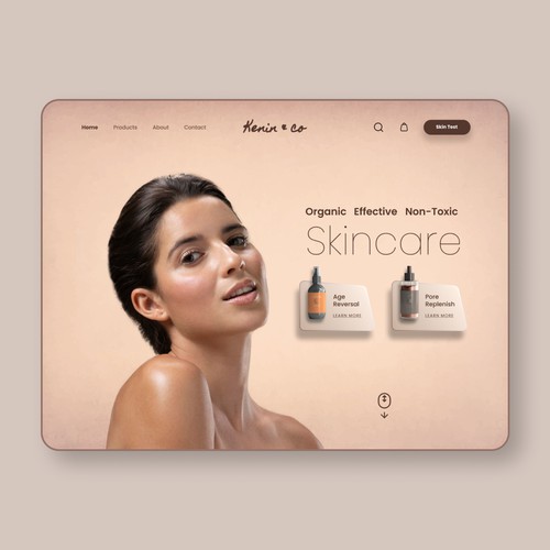 Skincare cosmetic website