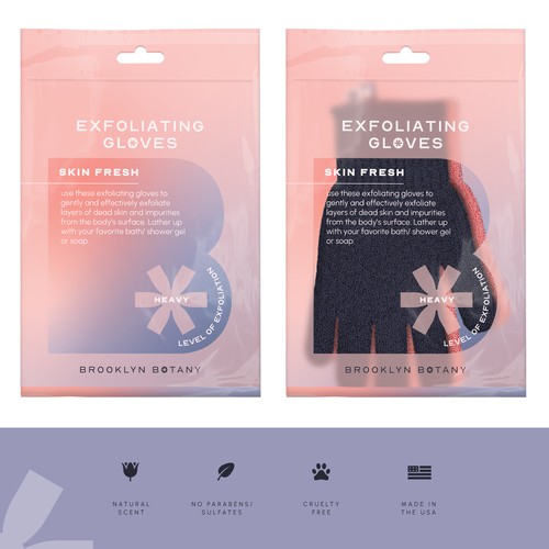 Minimalist body care product packaging design