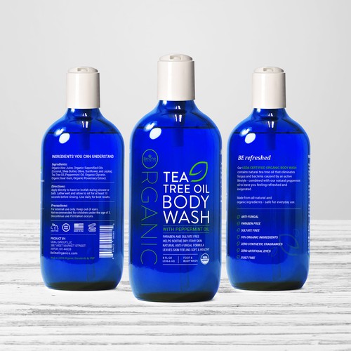 Bottle Label design for Organic Body Wash