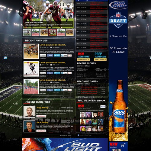 website design for nsnsports.net