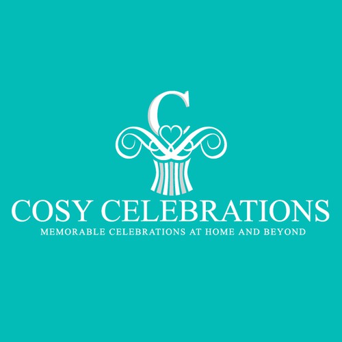 Create a warm, homely, delicious, vibrant, classy and affluent logo for "Cosy Celebrations"