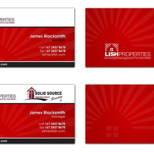 Lish Properties—Biz Cards & Yard Sign