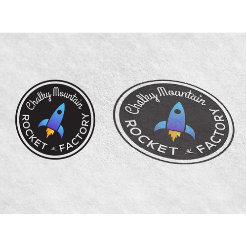 Create a winning logo design for Chalky Mountain Rocket Factory Gymnastics Center