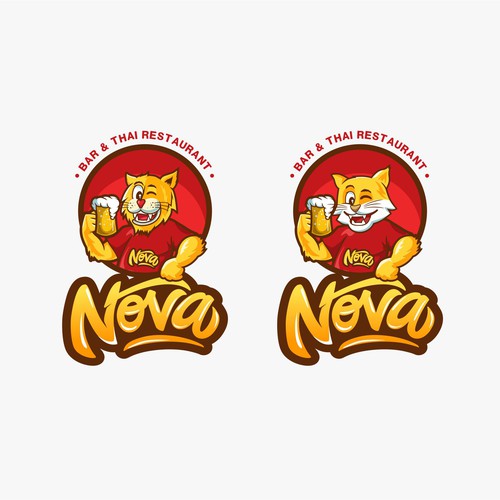 logo concept for Nova bar n thai restaurant