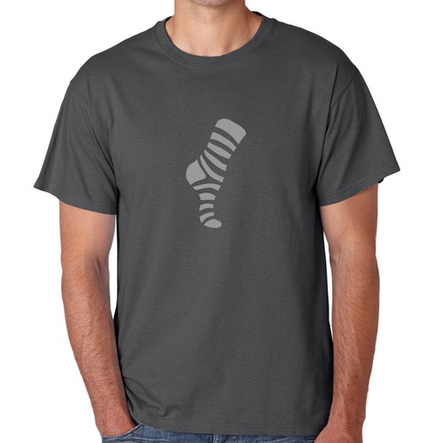A clever, interesting and attractive T-shirt design about socks