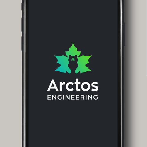 Negative space logo