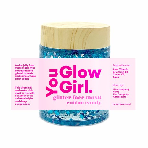 Packaging for a Glitter Face Mask