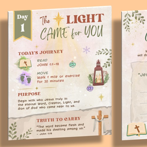 Christian Advent Card Template