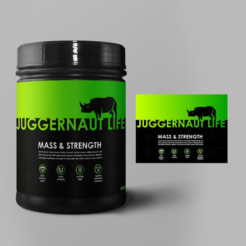 Modern design for a sports supplement brand 