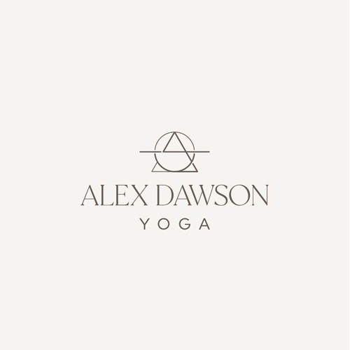 Contemporary spiritual logo for yoga teacher