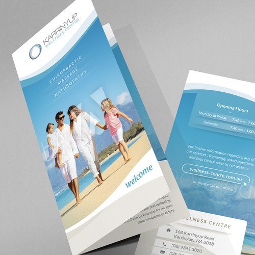 TriFold brochure for a wellness centre