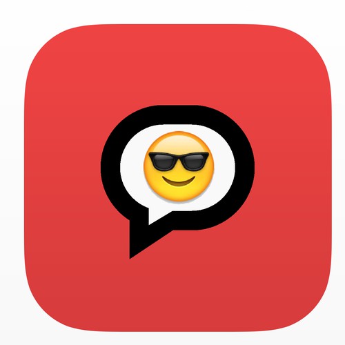 App icon for 'Big Emoji Keyboard'. Blind & Guaranteed.