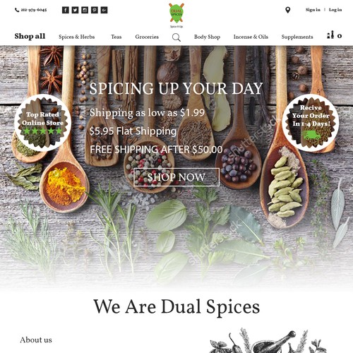 Spices / Herbs / Teas online shop