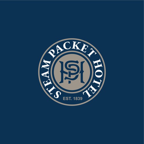 Concept of logo for Steam Packet Hotel