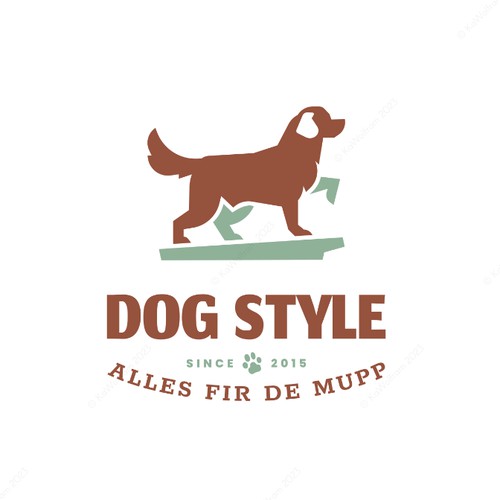 Logo design for Dog Style, a dog parlor in Luxembourg