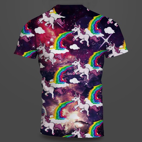 Design a cute barfing unicorn t-shirt