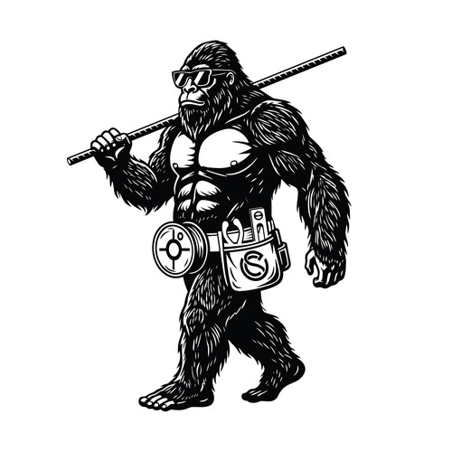 Silhouette of a Sasquatch for Ulate Steel Construction