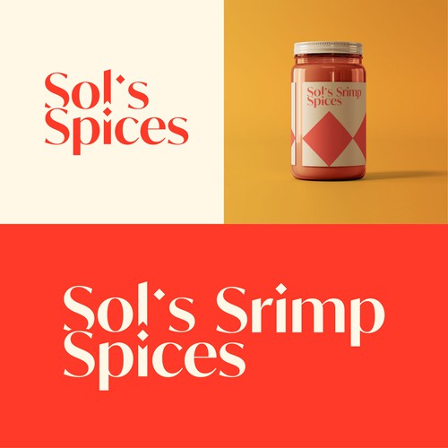 Moden and elegant logo for a seafood spice