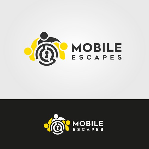 Logo for a company that builds mobile escape houses.