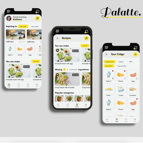 Recipe app design