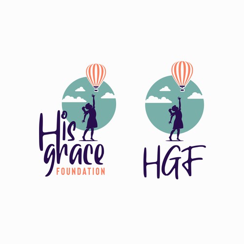 Girl and balloon logo