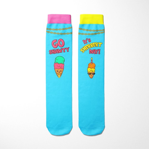Fun design for tube socks