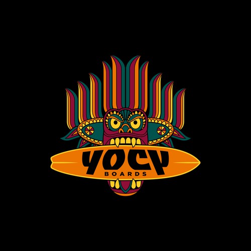Ethnic concept logo for YOCY Surfboards