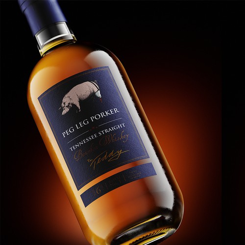 Award Winning Bourbon Label Design for Charity Golf Event