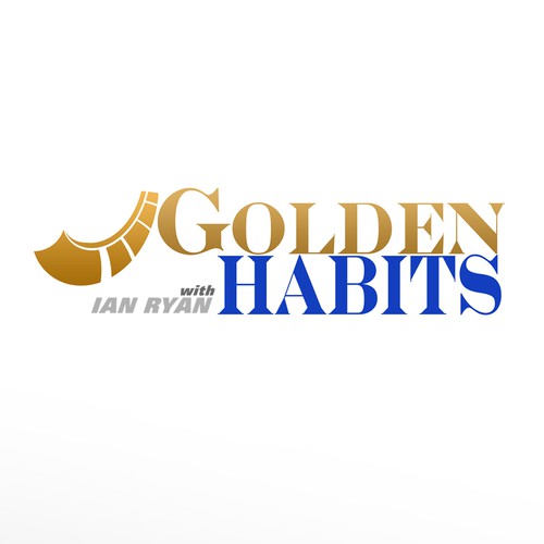 Create a vintage logo for a new podcast " Golden Habits"