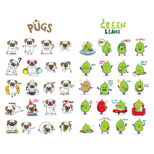 Funny Sticker Packs for Dingaling App!