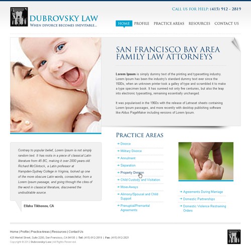 Help Dubrovsky Law with a new website design