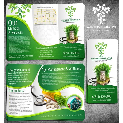 Create the next brochure design for Avanti Integrative Medical Center