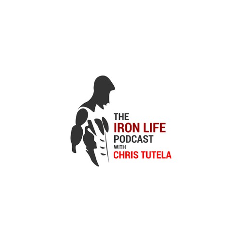 Bold logo for IronLife podcast with Chris Tutela