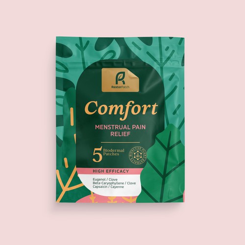 Menstrual Pain Relief Patch Pouch Design