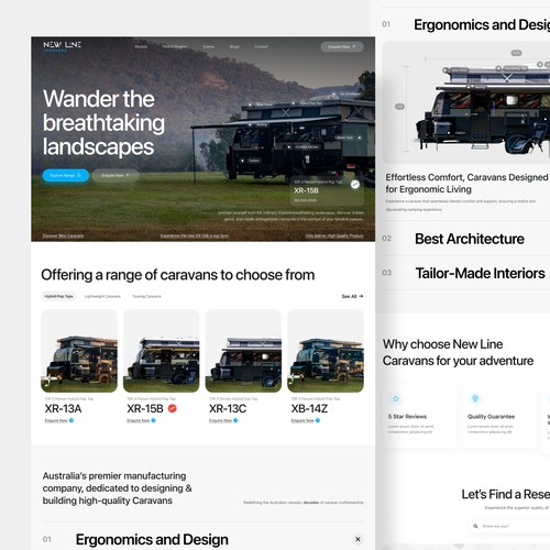 New Line Caravans Redesign
