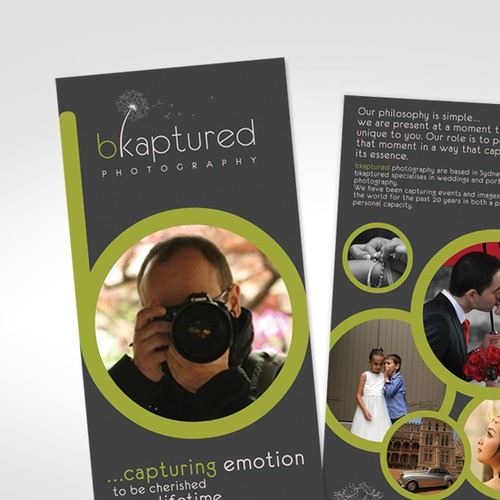 print or packaging design for bkaptured photography