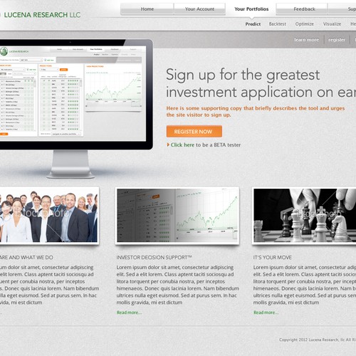 hedge fund website design