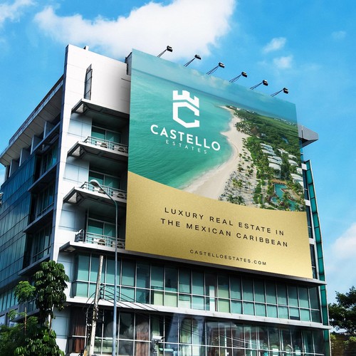 Castello Estates Official logo - Billboard mockup 