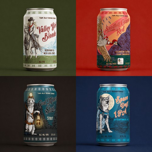 Yampa Valley Brewing Co. — Illustrated Craft Beer Can Packaging