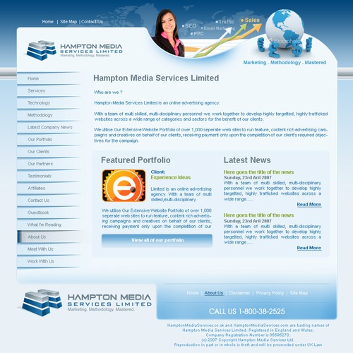 Full Corporate template required for Hampton Media Services Limited