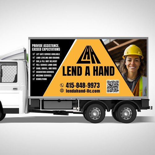 Lend a Hand signage design